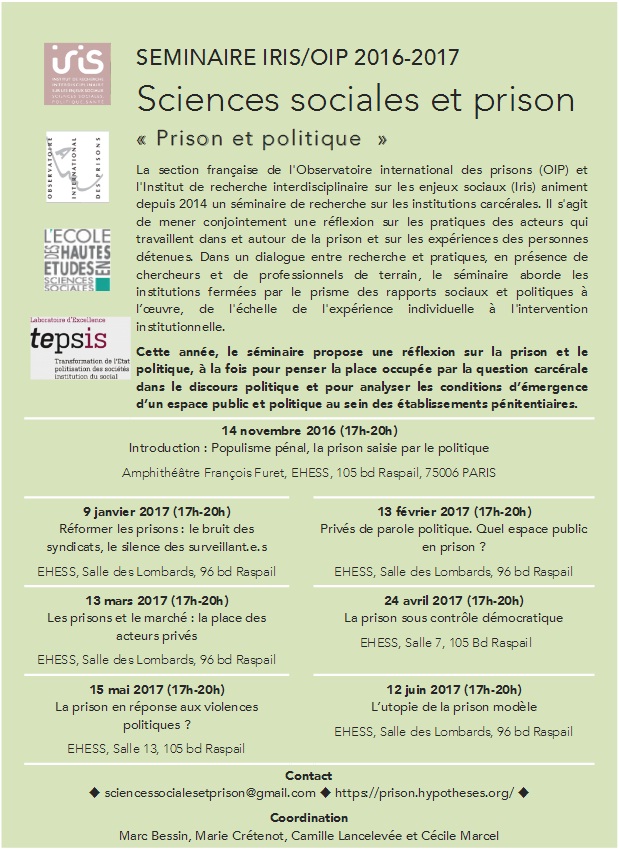 Séminaire IRIS-OIP « L’utopie de la prison modèle »