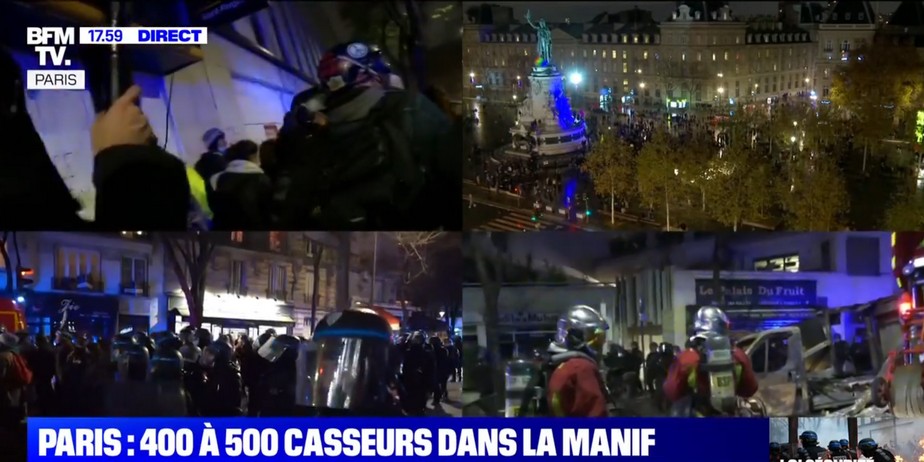 Manifestation contre la loi « sécurité globale » à Paris